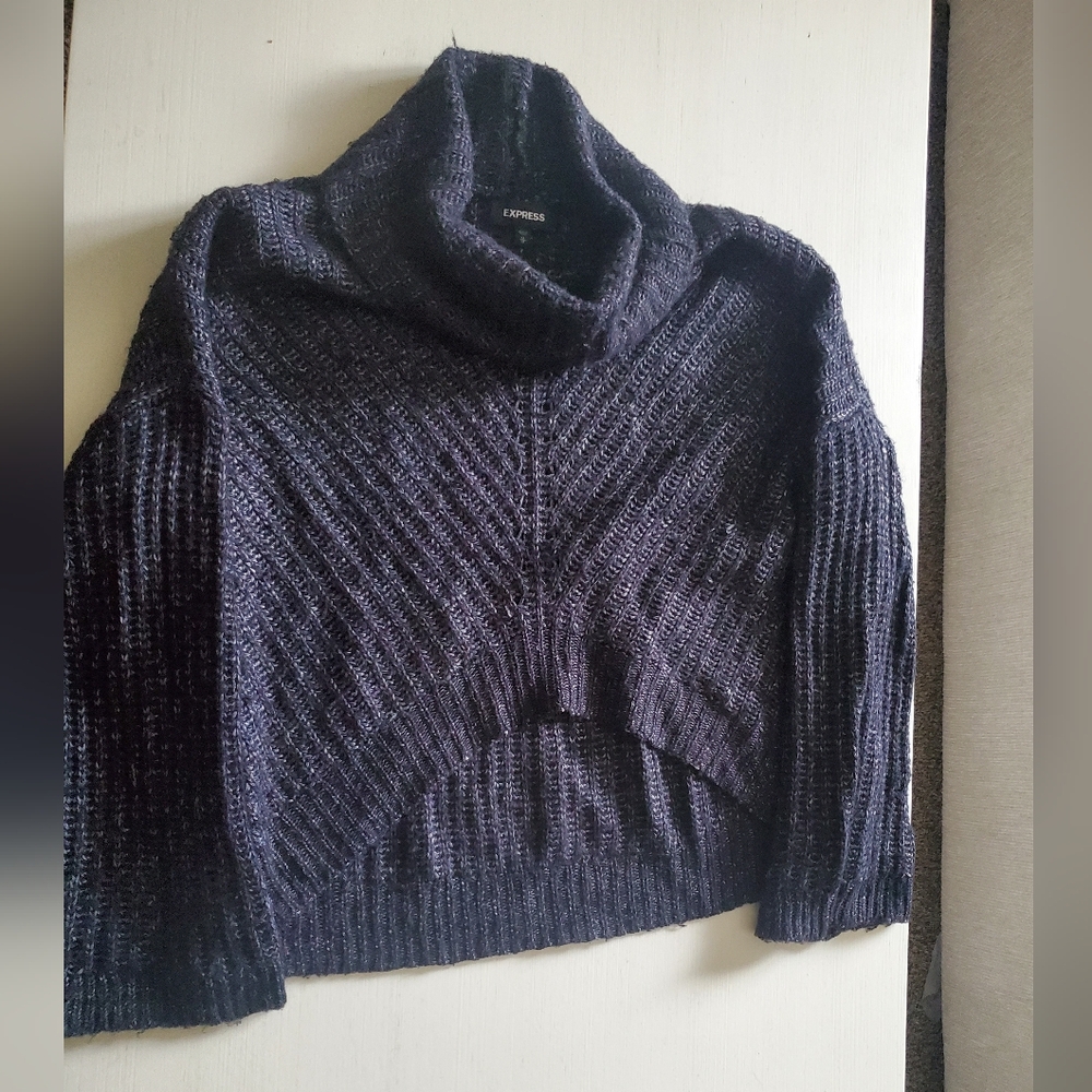 Express Women's Black Metalic Sweater